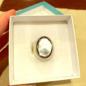 Premier Designs Silver and White Ring